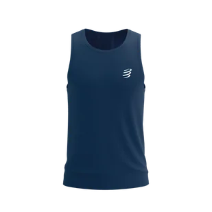 COMPRESSPORT Koszulka biegowa PERFORMANCE SINGLET blues - Koszulki sportowe męskie - miniaturka - grafika 1