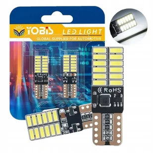 ŻARÓWKI W5W LED T10 24SMD CANBUS MOCNE BIAŁE 6500K YOBIS - Żarówki samochodowe - miniaturka - grafika 1