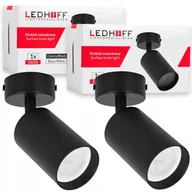 Lampy sufitowe - 2x Lampa sufitowa Led kinkiet spot oprawa halogenowa Czarna ścienna Tuba - miniaturka - grafika 1