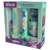 Szczoteczki do zębów dla dzieci - Mr White Stitch, zestaw do mycia zębów dla dzieci, szczoteczka + pasta do zębów + kubek + podstawa LED - miniaturka - grafika 1