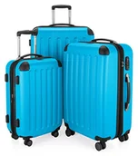Walizki - HAUPTSTADTKOFFER - SPREE – walizka podróżna na kółkach, 4 podwójne kółka, cyan, Koffer-Set, walizka - miniaturka - grafika 1