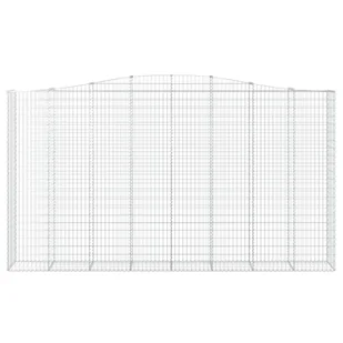 Kosze gabionowe, 2 szt, 400x50x220/240 cm, galwanizowane żelazo - Ogrodzenia - miniaturka - grafika 5