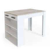 Stoły - Vicco Stół do jadalni Repose, Sonoma/Biały, 67 x 100 cm - miniaturka - grafika 1