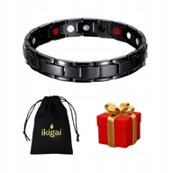 Bransoletki - BRASNOLETA DLA MĘŻCZYZNY ZDROWOTNA MAGNETYCZNA CZARNA NA PREZENT - miniaturka - grafika 1