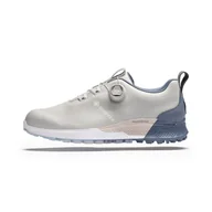 Golf - Męskie buty golfowe Mizuno Genem WG GTX BOA grey/blue - miniaturka - grafika 1