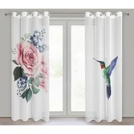 Zasłony - Komplet zasłon na przelotkach Lia 140 x 260 cm biały 2 sztuki - miniaturka - grafika 1