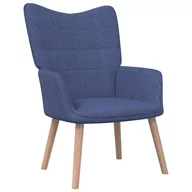 Fotele - vidaXL Lumarko Fotel, 62 x 68,5 x 96 cm, niebieski, obity tkaniną! 327923 - miniaturka - grafika 1