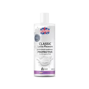 Ronney Professional Conditioner Classic Latte Pleasure Protective, Odżywka ochronna do każdego rodzaju włosów 300ml - Odżywki do włosów - miniaturka - grafika 1
