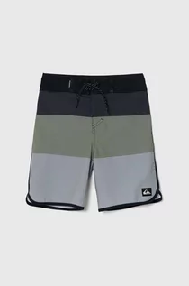 Spodnie i spodenki dla chłopców - Quiksilver szorty kąpielowe SURFSILK kolor zielony - grafika 1