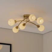 Lampy sufitowe - Lampa sufitowa Marlo Argon, możliwość ściemniania, mosiężny / złoty, salon / jadalnia, metal, nowoczesny - miniaturka - grafika 1