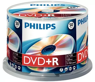 Philips DVD+R 4.7GB 16x 50 (DR4S6B50F/00) - Nośniki danych - miniaturka - grafika 1