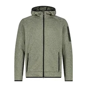Kurtki męskie - CMP męska kurtka Knit-Tech ze stałym kapturem, Kaki-Oil Green, 58 - miniaturka - grafika 1