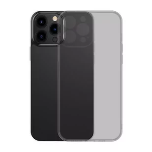 Baseus Frosted Glass Case etui pokrowiec do iPhone 13 Pro Max sztywna obudowa z żelową ramką czarny (ARWS001101) - Etui i futerały do telefonów - miniaturka - grafika 1