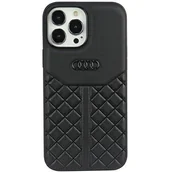 Etui i futerały do telefonów - Audi Genuine Leather iPhone 13 Pro / 13 6.1" czarny/black hardcase AU-TPUPCIP13P-Q8/D1-BK - miniaturka - grafika 1