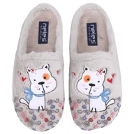 Kapcie damskie - Pantofle damskie Neles 40123.601 GRIS R.38 - miniaturka - grafika 1