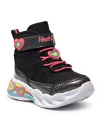 Buty dla dziewczynek - Skechers Śniegowce Love to Shine 302661N/BKHP Czarny - miniaturka - grafika 1