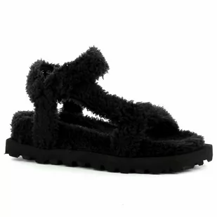 Sandały damskie z futerkiem CARINII - Carinii - Sandały damskie - miniaturka - grafika 1