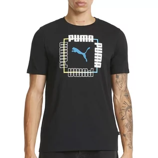 Koszulki męskie - Koszulka Puma Box 84856501 - czarna - grafika 1