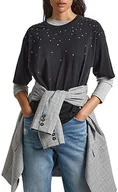 Koszulki i topy damskie - Pepe Jeans Koszulka damska Cadence, czarny (czarny), XS - miniaturka - grafika 1