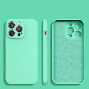 Etui na telefon Silicone Case do Samsung Galaxy A14/A14 5G silikonowy pokrowiec miętowozielone - Etui i futerały do telefonów - miniaturka - grafika 1
