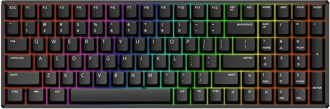 IQUNIX F97 Dark Side Wireless Gaming Tastatur, RGB - MX-Red-Switches US