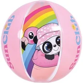 Piłki dla dzieci - Piłka plażowa dmuchana panda 40cm różowy - miniaturka - grafika 1