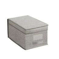 Meble modułowe i akcesoria - Organizer Pojemnik Do Szafy Z Pokrywką 18X33X15 Cm Szary - miniaturka - grafika 1