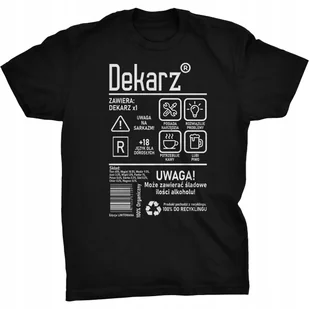 Dekarz Etykieta Koszulka Prezent Dla Dekarza - Koszulki męskie - miniaturka - grafika 1