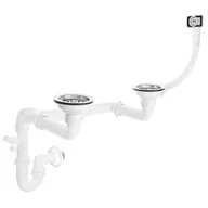 Syfony - Syfon 2x3,5" z wyjmowanym zmywakiem 2-komorowy - miniaturka - grafika 1