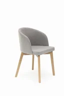 Krzesła - Flavio 2 krzesło tapicerowane jasny szary nogi dąb artisan - miniaturka - grafika 1