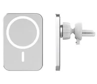 Ładowarki samochodowe - Ładowarka do samochodu indukcyjna MagSafe montaż do kratki 15W USB-C biała - miniaturka - grafika 1