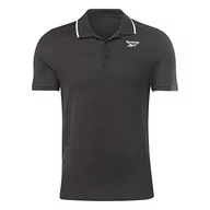 Koszulki męskie - Reebok Męska koszulka polo z logo 'Identity' z lewej klatki piersiowej, zielona, S, ZIELONY, XXL - miniaturka - grafika 1