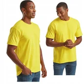Koszulki męskie - Koszulka Męska T-Shirt Bawełna FRUIT Loom 610360 ŻÓŁTA Yellow 2XL - miniaturka - grafika 1
