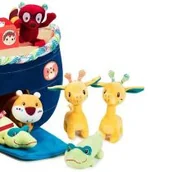 Zabawki interaktywne dla dzieci - Lilliputiens Lilliputiens - Lilliputiens Statek z 10 Zwierzątkami Arka Noego 18 m+ - miniaturka - grafika 1