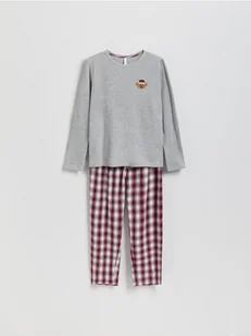 Reserved - Bawełniana piżama - ciemnoszary - Skarpetki dla dzieci - miniaturka - grafika 1