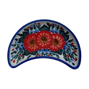 Ceramiczna tacka półksiężyc Ceramika Bolesławiec - Tace i patery - miniaturka - grafika 1