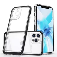 Etui i futerały do telefonów - Hurtel Clear 3in1 etui do iPhone 12 Pro żelowy pokrowiec z ramką czarny - miniaturka - grafika 1