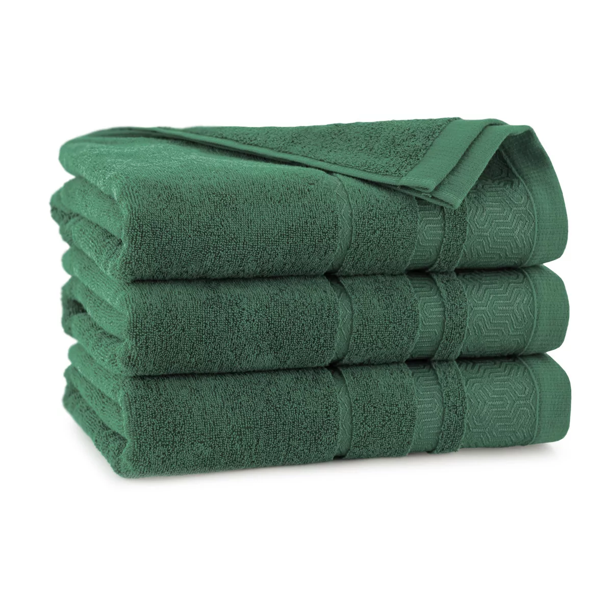 Ręcznik z bawełny egipskiej Braga antibacterial zielony 50 x 90 cm ZWOLTEX