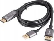 Kable komputerowe i do monitorów - Kabel Lanberg Kabel adapter Lanberg HDMI M -> Displayport M 1M 4K czarny - miniaturka - grafika 1