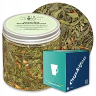 Herbata - Herbata zielona SENCHA ŻEŃSZENIOWA o smaku żeń-szenia z nutą grejpfruta - herbata liściasta sypana mieszanka napar susz - gotowa na prezent upominek - miniaturka - grafika 1