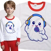 Piżamy dla dziewczynek - Piżama dziecięca Duszek W Słuchawkach Z Lizakiem Halloween 86/92 - VoloDonum - miniaturka - grafika 1