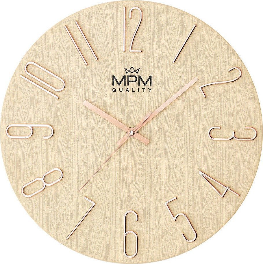 MPM Zegar ścienny MPM E01.4302.23 fi 30,5 cm cichy mechanizm