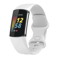 Akcesoria do smartwatchy - opaska pasek bransoleta SMOOTHBAND Fitbit Charge 5 / 6 biała rozmiar S - miniaturka - grafika 1