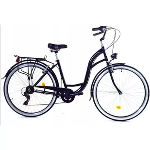 Rower Dallas City 28" 7spd - czarny z czerwonym - Rowery - miniaturka - grafika 1