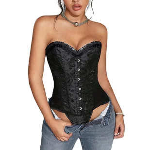 Gorset modelujący talię czarny wiązanie - XL - Odzież ciążowa - miniaturka - grafika 1