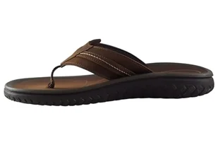 Clarks Wesley Sun klapki męskie, Skóra beeswax, 46 EU - Klapki i japonki męskie - miniaturka - grafika 1