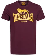 Koszulki męskie - T-shirt LONSDALE LOGO bordowy-S - miniaturka - grafika 1
