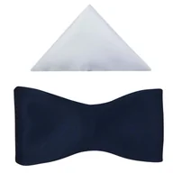 Krawaty i muchy męskie - Granatowa wiązana mucha męska M13 - miniaturka - grafika 1