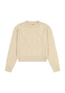 Swetry damskie - SWETER DAMSKI WRANGLER 112356472 WORN WHITE M - miniaturka - grafika 1