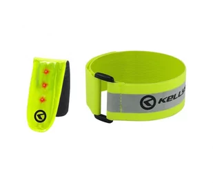 Kellys Opaska odblaskowa + klip odblaskowy z LED TWINKLE SET, 3M, żółte - Akcesoria rowerowe - miniaturka - grafika 1